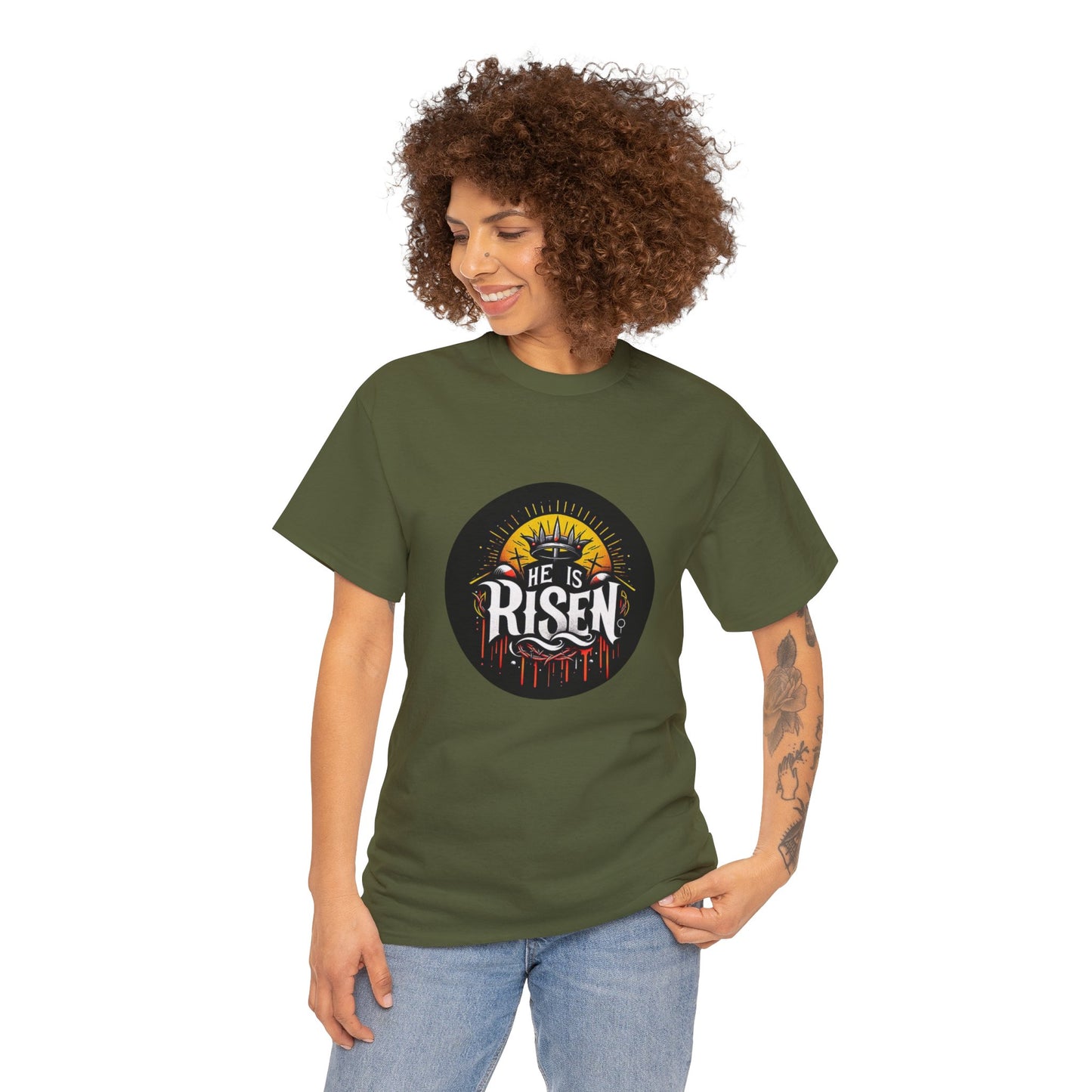 He is Risen! Unisex Heavy Cotton Tee